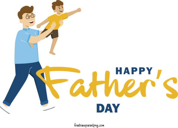 Free Father's Day Father's Day Father And Kid Father And Son For Father And Kid Clipart Transparent Background