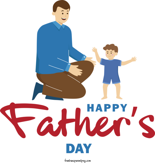 Free Father's Day Father's Day Father And Kid Father And Son For Father And Kid Clipart Transparent Background