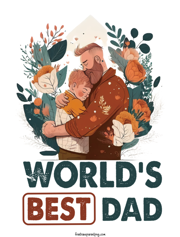 Free Fathers Day Best Dad Fathers Day For World's Best Dad Clipart Transparent Background