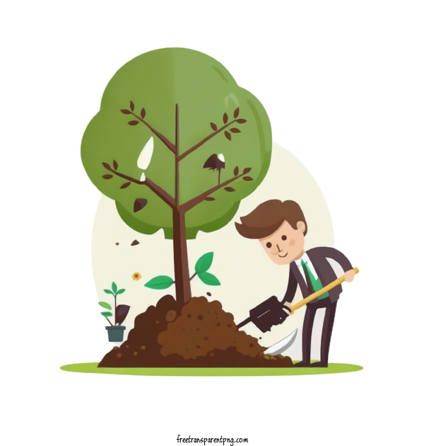 Free Arbor Day Arbor Day Planting Tree For Planting Tree Clipart Transparent Background