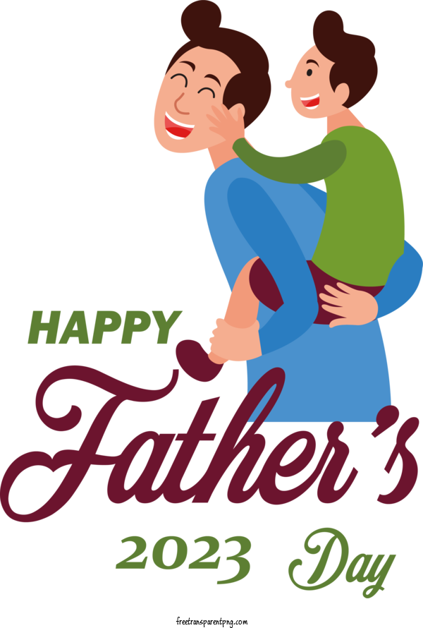 Free Father's Day Father And Kid Father's Day For Father And Kid Clipart Transparent Background
