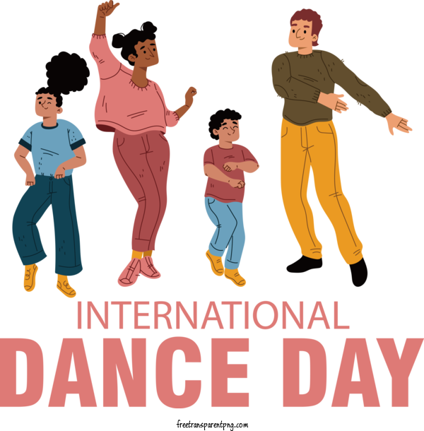 Free Holidays International Dance Day Dance Day For International Dance Day Clipart Transparent Background