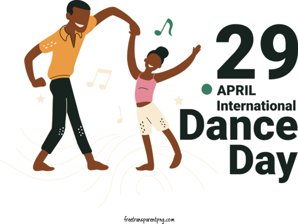 Free Holidays  International Dance Day Dance Day For International Dance Day Clipart Transparent Background