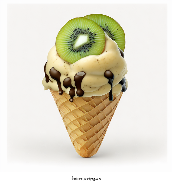 Free Kiwi Ice Cream Cone Ice Cream Cone Kiwi For Ice Cream Cone Clipart Transparent Background