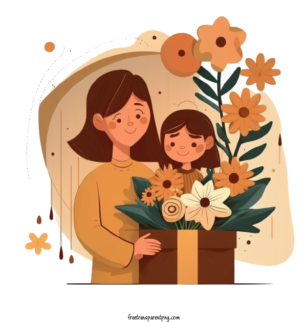 Free Mom And Daughter Mom And Kid Mom And Daughter Mothers Day For Mothers Day Clipart Transparent Background