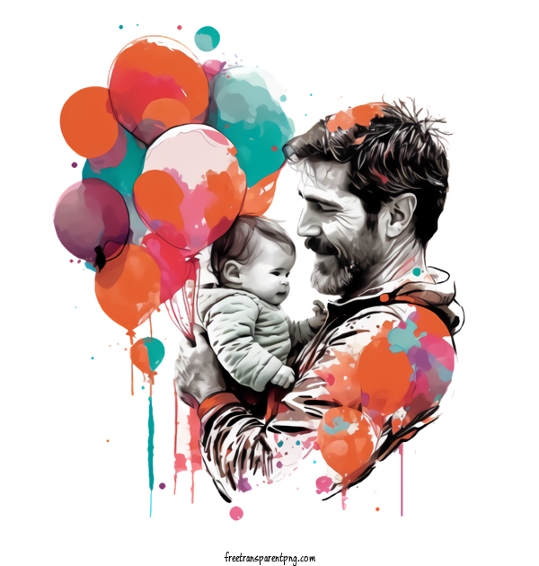 Free Father And Baby Father And Baby Fathers Day Father And Kid For Fathers Day Clipart Transparent Background