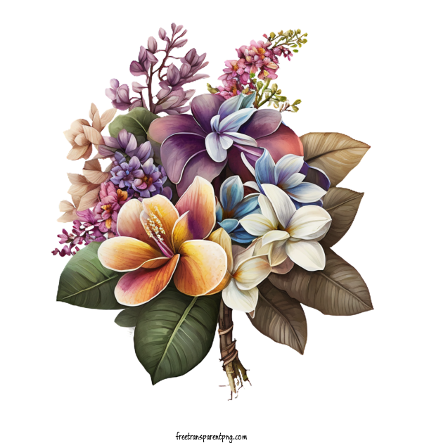 Free Hand Painted Champa Flower Bouquet Hand Painted Champa Champa Flower Champa Bouquet For Champa Clipart Transparent Background