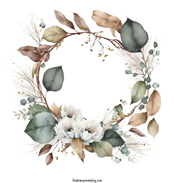 Free Watercolor Wreath Of Branches With Eucalyptus Leaves Watercolor Eucalyptus Eucalyptus Wreath Eucalyptus Leaves For Eucalyptus Clipart Transparent Background