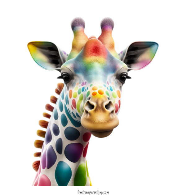 Free Animals Giraffe Cute Giraffe Rainbow Giraffe For Giraffe Clipart Transparent Background