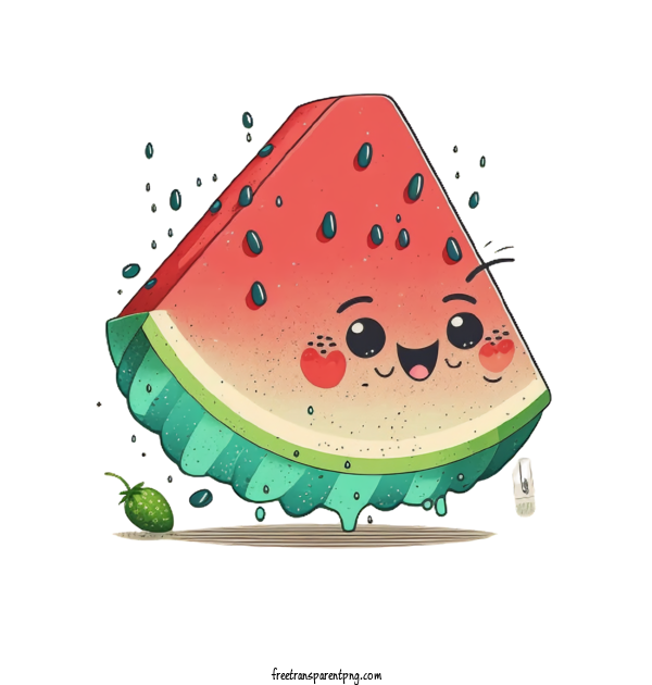 Free Food Watermelon Cute Watermelon Cartoon Watermelon For Watermelon Clipart Transparent Background