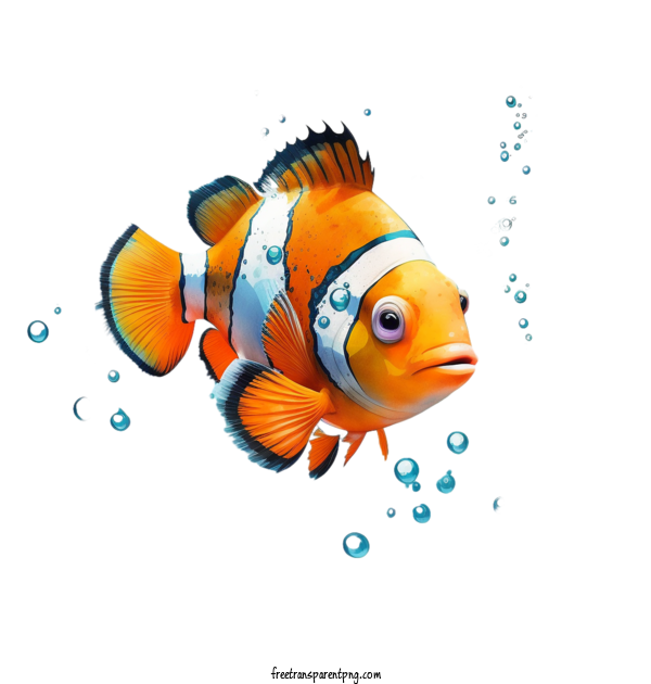 Free Animals Clown Fish Cartoon Fish For Fish Clipart Transparent Background