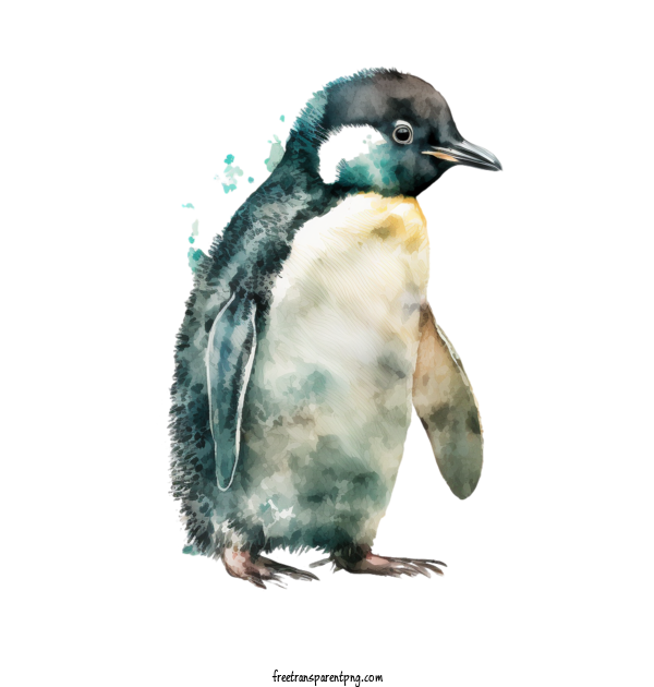 Free Animals Watercolor Penguin For Penguin Clipart Transparent Background