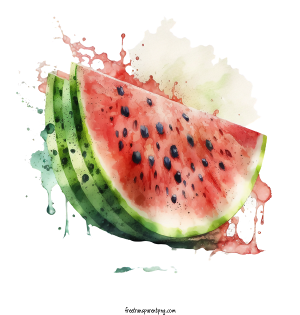 Free Food Watermelon Watercolor Watermelon For Watermelon Clipart Transparent Background