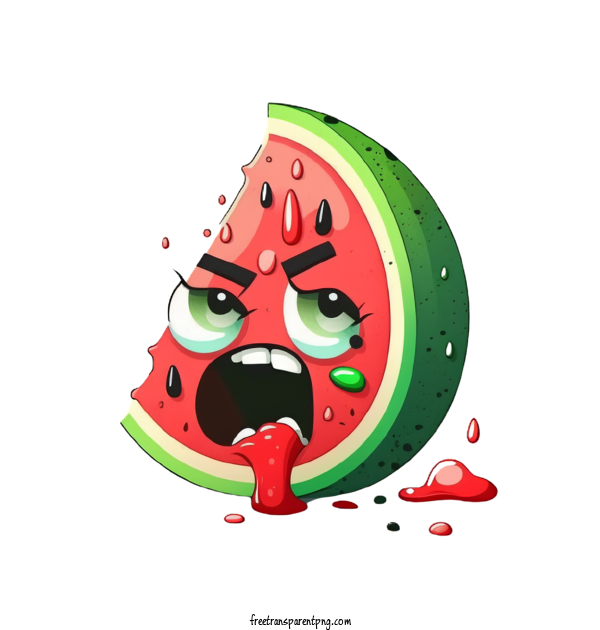 Free Food Cartoon Bitten Watermelon Slice Cartoon Watermelon For Watermelon Clipart Transparent Background