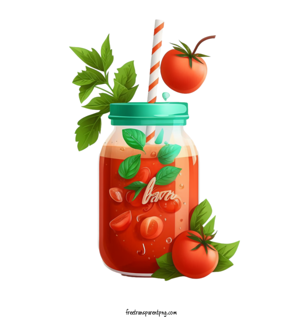 Free Drink Tomato Juice For Juice Clipart Transparent Background