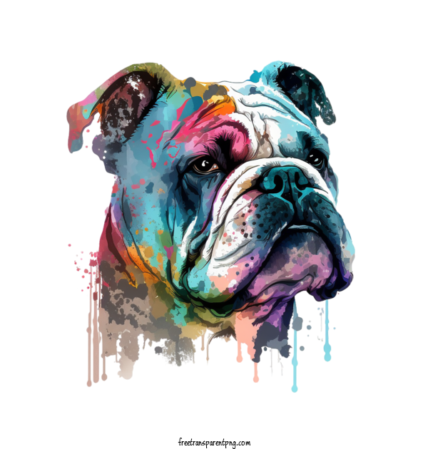 Free Animals BullDog Bulldog Head Bulldog Portrait For Dog  Clipart Transparent Background