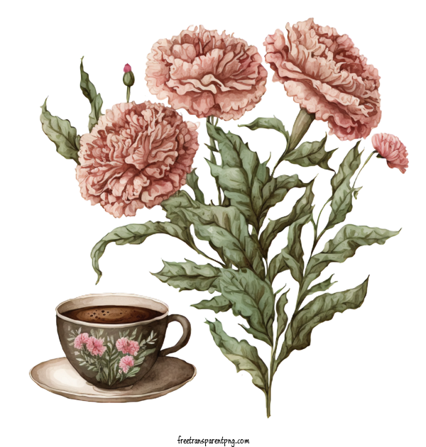 Free Flowers Watercolor Carnation Vintage And Retro Carnation Carnations For Carnation Clipart Transparent Background