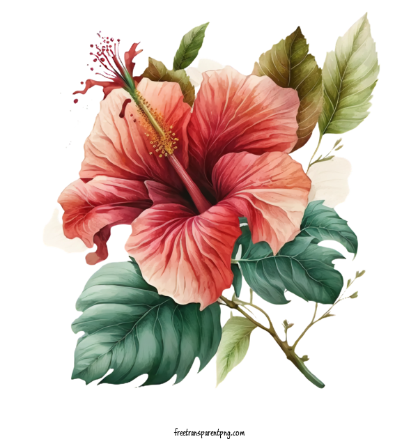 Free Flowers Hibiscus Watercolor Hibiscus For Hibiscus Clipart Transparent Background