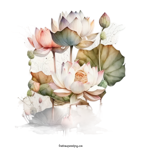 Free Flowers Lotus Flower Watercolor Lotus Flower For Lotus Flower Clipart Transparent Background