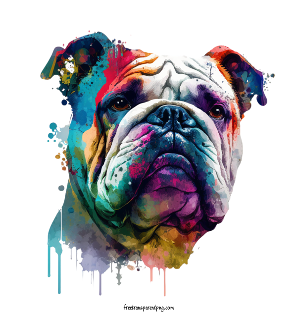 Free Animals BullDog Bulldog Head Bulldog Portrait For Dog  Clipart Transparent Background