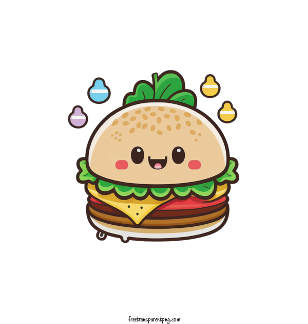 Free Food Cartoon Hamburger Cartoon Burger For Hamburger Clipart Transparent Background