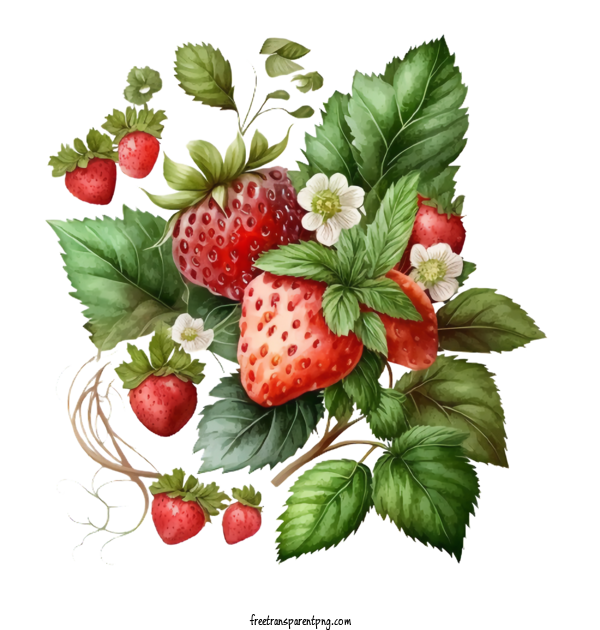 Free Food Strawberry Fruit For Fruit Clipart Transparent Background