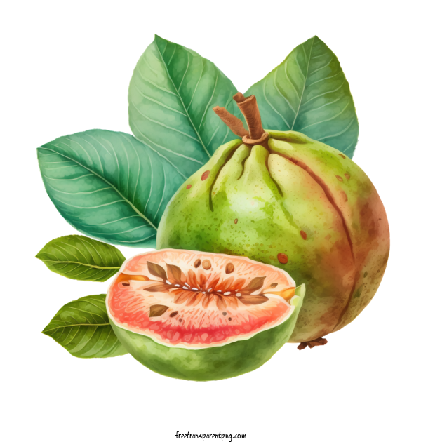 Free Food Guava Fruit For Fruit Clipart Transparent Background