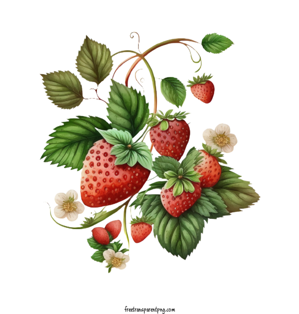 Free Food Strawberry Fruit For Fruit Clipart Transparent Background