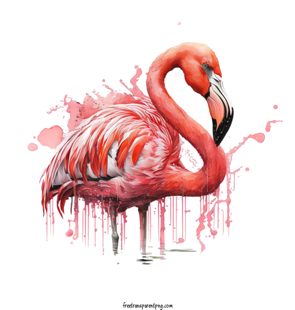 Free Animals Pink Flamingo Watercolor Flamingo For Bird Clipart Transparent Background