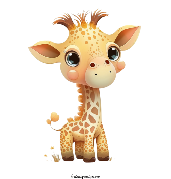 Free Animals Cartoon Giraffe Baby Giraffe Little Giraffe For Giraffe Clipart Transparent Background