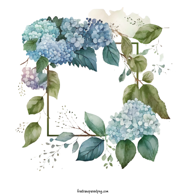 Free Flowers Hydrangea Hydrangea Frame For Hydrangea Clipart Transparent Background