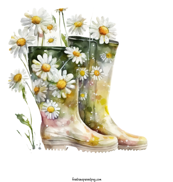 Free Flowers Daisy Watercolor Daisy Daisy In Boot For Daisy Clipart Transparent Background