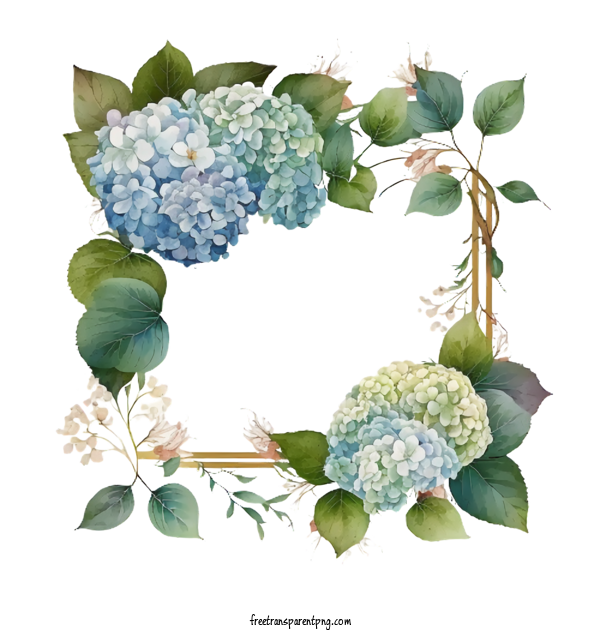 Free Flowers Hydrangea Hydrangea Frame For Hydrangea Clipart Transparent Background