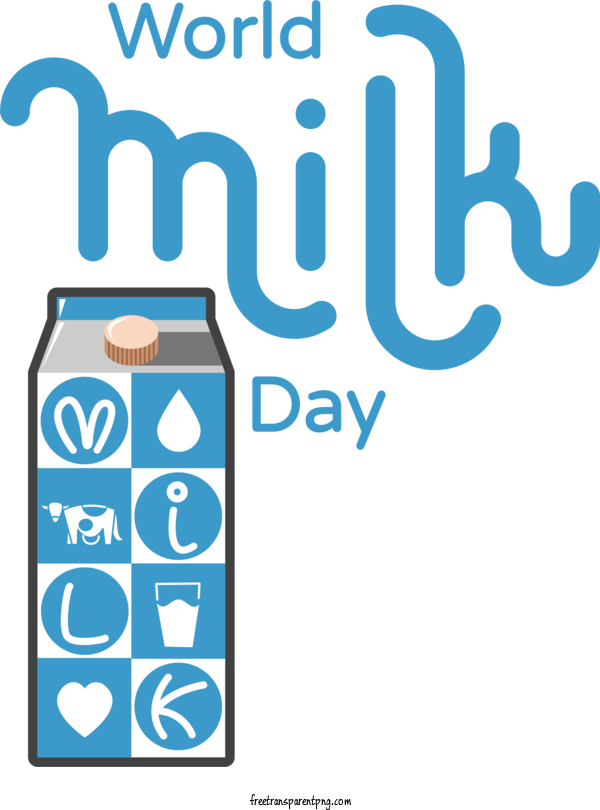 Free Holidays World Milk Day For World Milk Day Clipart Transparent Background