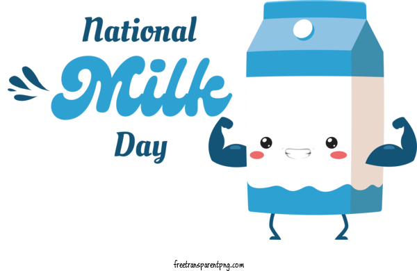 Free Holidays National Milk Day For National Milk Day Clipart Transparent Background