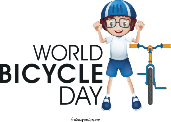 Free Holidays World Bicycle Day World Bike Day For World Bicycle Day Clipart Transparent Background