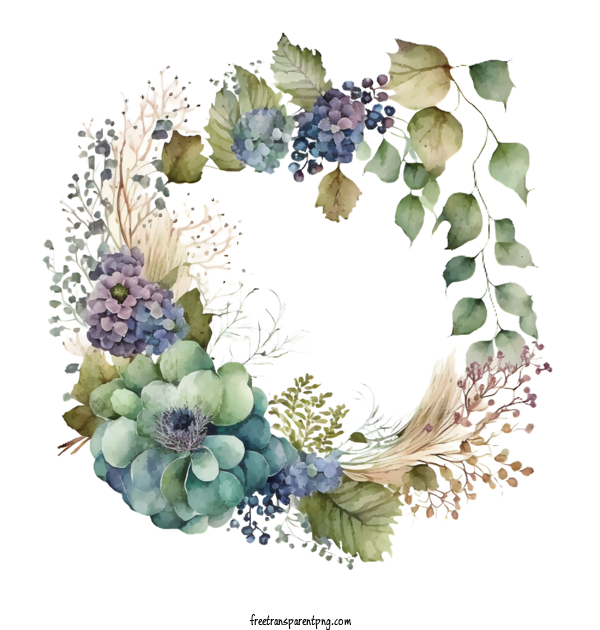 Free Flowers Hydrangea Hydrangea Wreath For Hydrangea Clipart Transparent Background