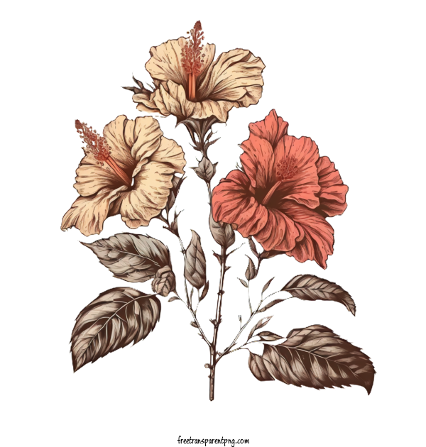 Free Flowers Hibiscus Hand Drawn Hibiscus Watercolor Hibiscus For Hibiscus Clipart Transparent Background