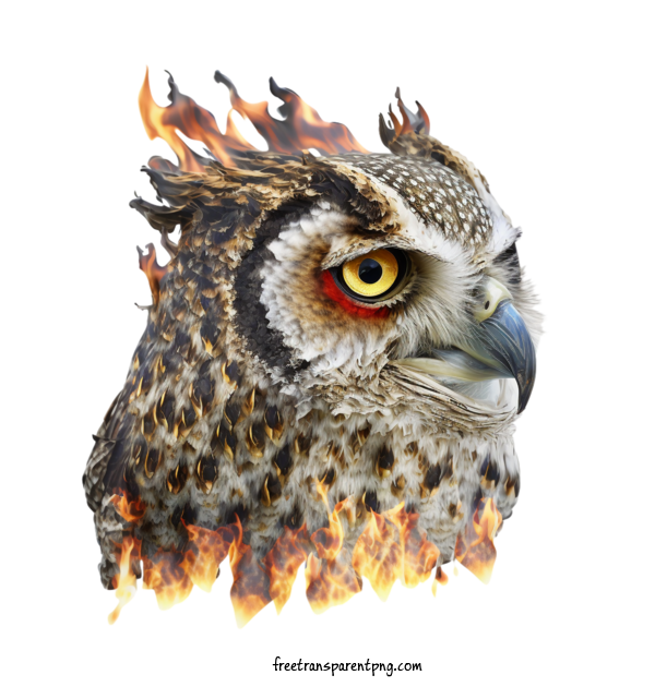 Free Animals Owl Burning Owl For Owl Clipart Transparent Background