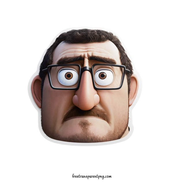 Free Pixar Man Face Pixar Man Face Cartoon Man Face Face For Cartoon Man Face Clipart Transparent Background