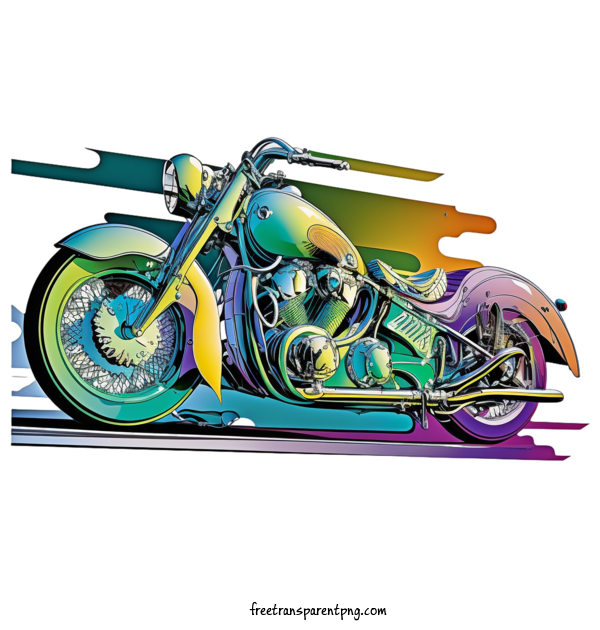 Free Transportation Pop Art Motorcycle Motorcycle Vintage For Motorcycle Clipart Transparent Background
