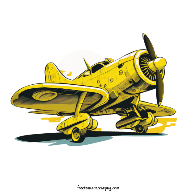Free Transportation Airplane Airplane Yellow For Airplane Clipart Transparent Background