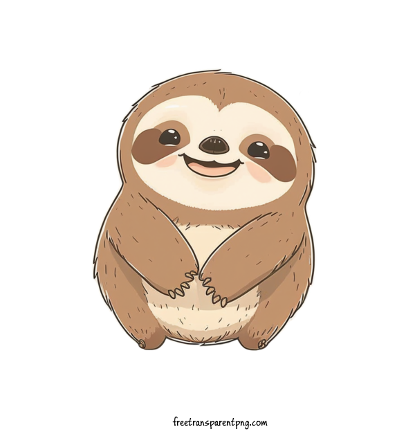 Free Animals Cute Sloth Smiling Sloth Cute For Sloth Clipart Transparent Background
