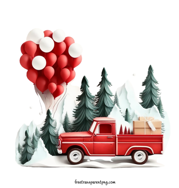Free Transportation 3D Truck Paper Art Truck Red Truck For Truck Clipart Transparent Background