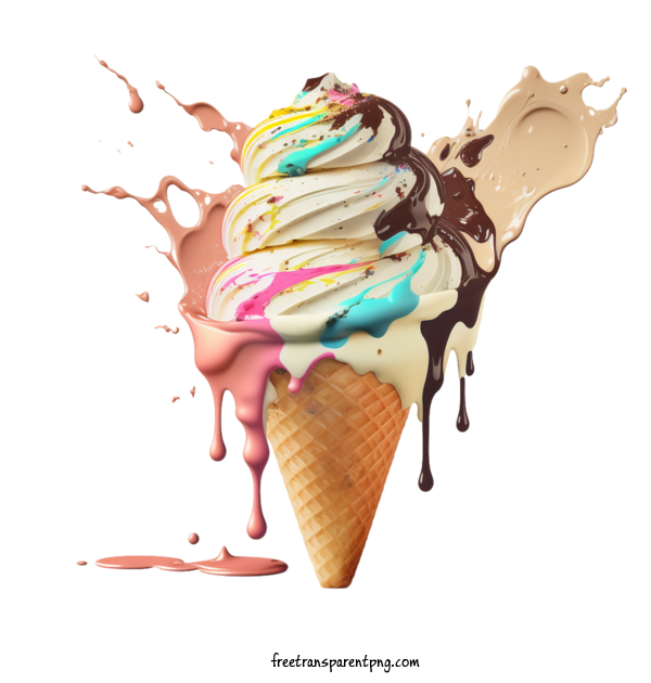Free Food Ice Cream Ice Cream Colorful For Ice Cream Clipart Transparent Background