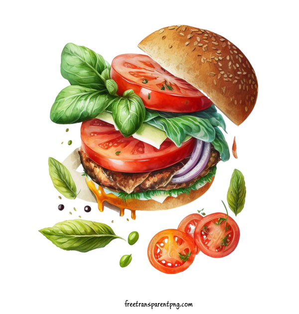 Free Food Hamburger Hamburger Meat For Hamburger Clipart Transparent Background
