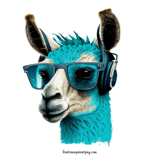 Free Animals Llama Llama Blue For Llama Clipart Transparent Background
