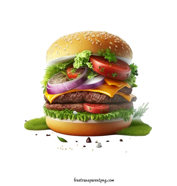 Free Food Hamburger Hamburger Cheeseburger For Hamburger Clipart Transparent Background