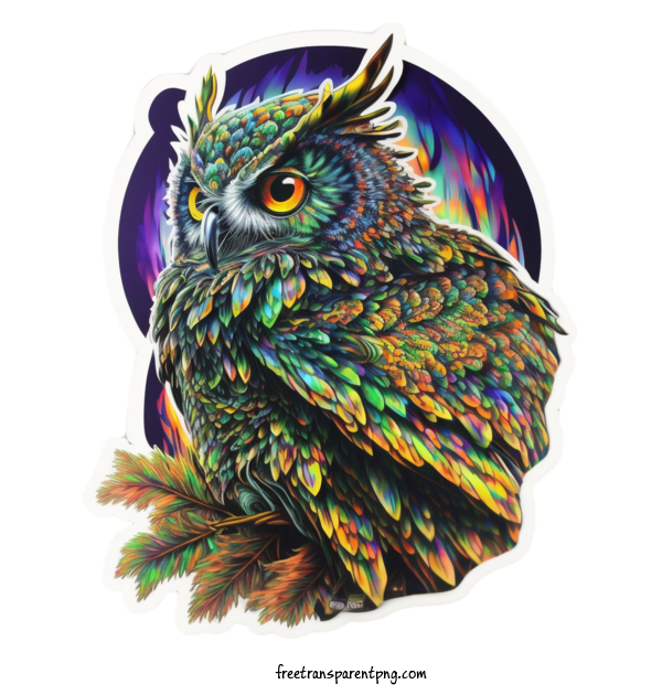 Free Animals Owl Colorful Ethereal For Owl Clipart Transparent Background