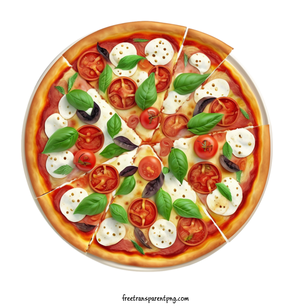 Free Food Pizza Pizza Vegetarian For Pizza Clipart Transparent Background